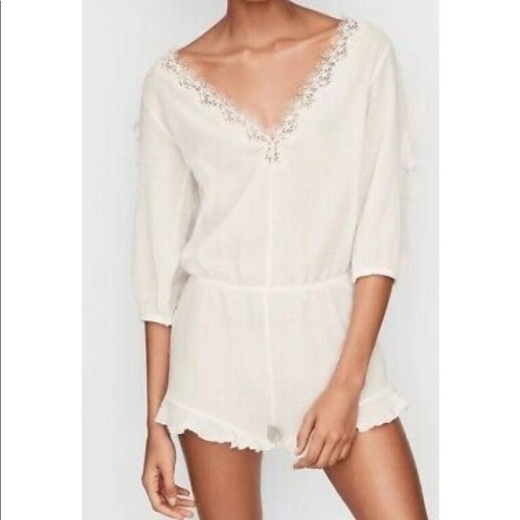 white beach romper